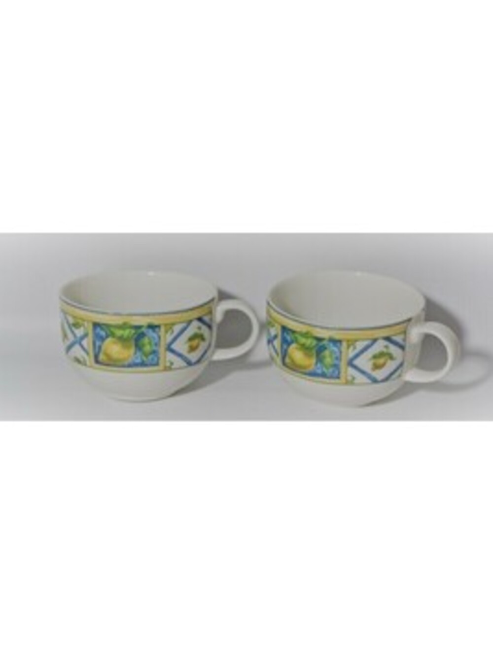 ROYAL DOULTON Lemon Trellis Set/2 Cups*1997 Indonesia*TC1229*Retired*Everyday